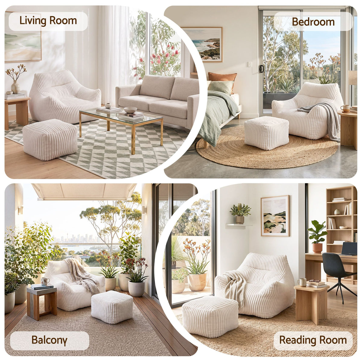 Occasional Cloud Chair with Ottoman