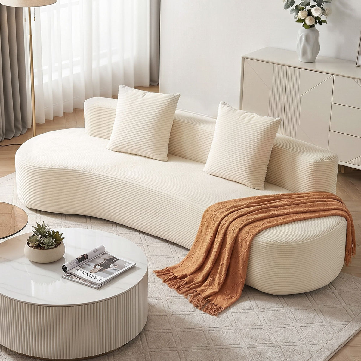 Cloud-Padded Comfort Sofa