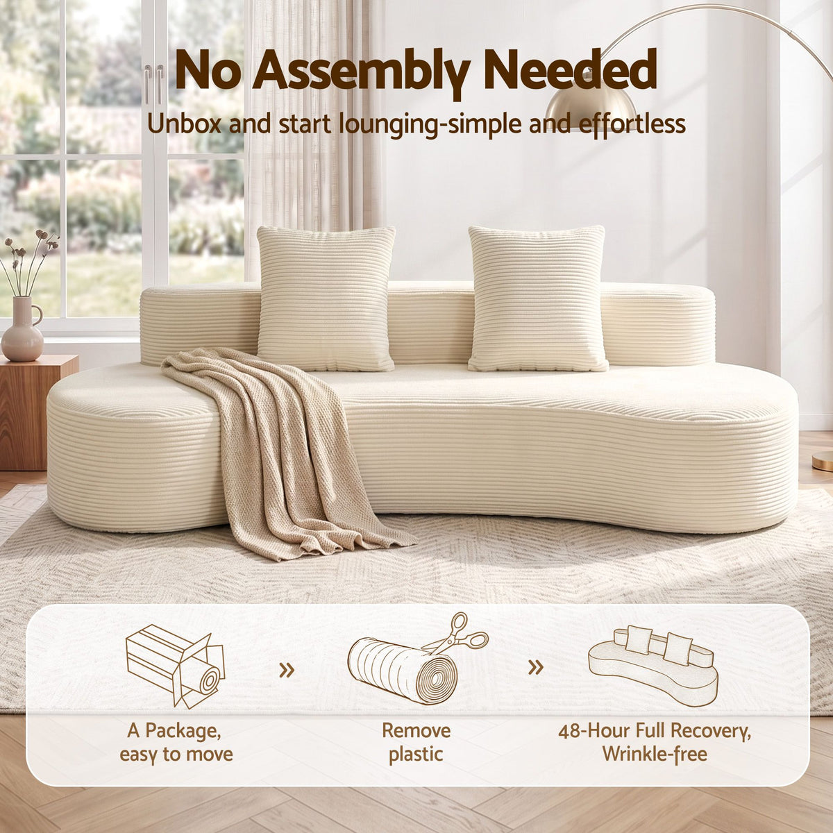 Cloud-Padded Comfort Sofa