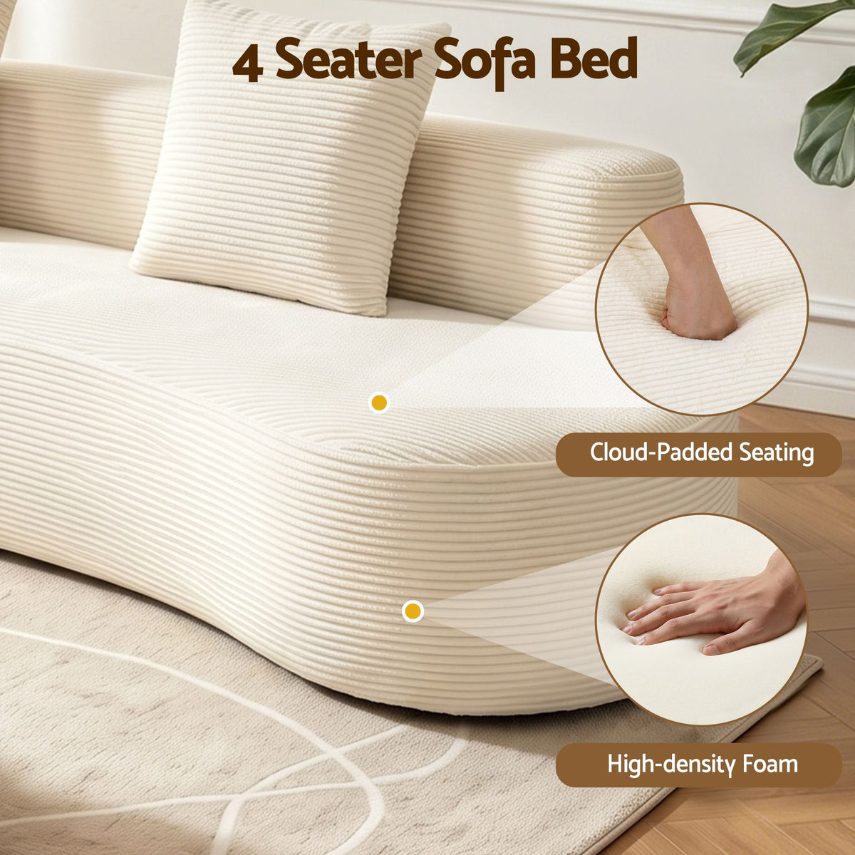 Cloud-Padded Comfort Sofa