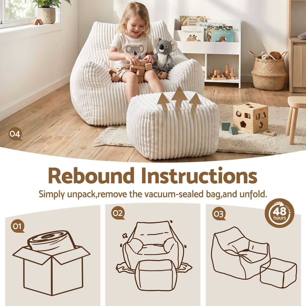 Occasional Cloud Chair with Ottoman