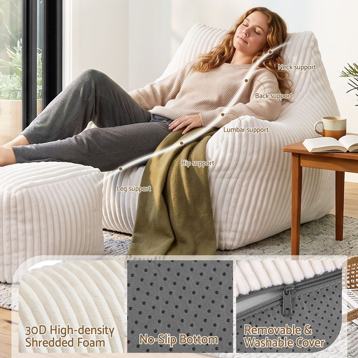 Occasional Cloud Chair with Ottoman
